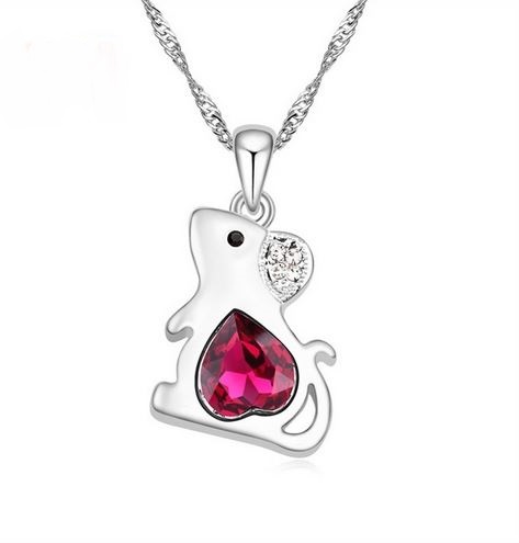 DVACRA1.5 collier-et-pendentif-du-signe-du-zodiaque-chinois-rat-avec-un-coeur-en-cristal-de-swarovski-violet