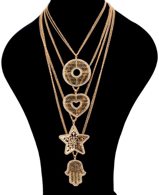Pendentif En Plaqué Or Avec Pierre En Cristal - Occasion Joli Bijou - Voir Photos Pour Détails