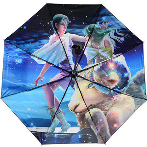 Superbe Parapluie - Parasol décoré du Signe Astrologique Bélier - Univers ésotérique